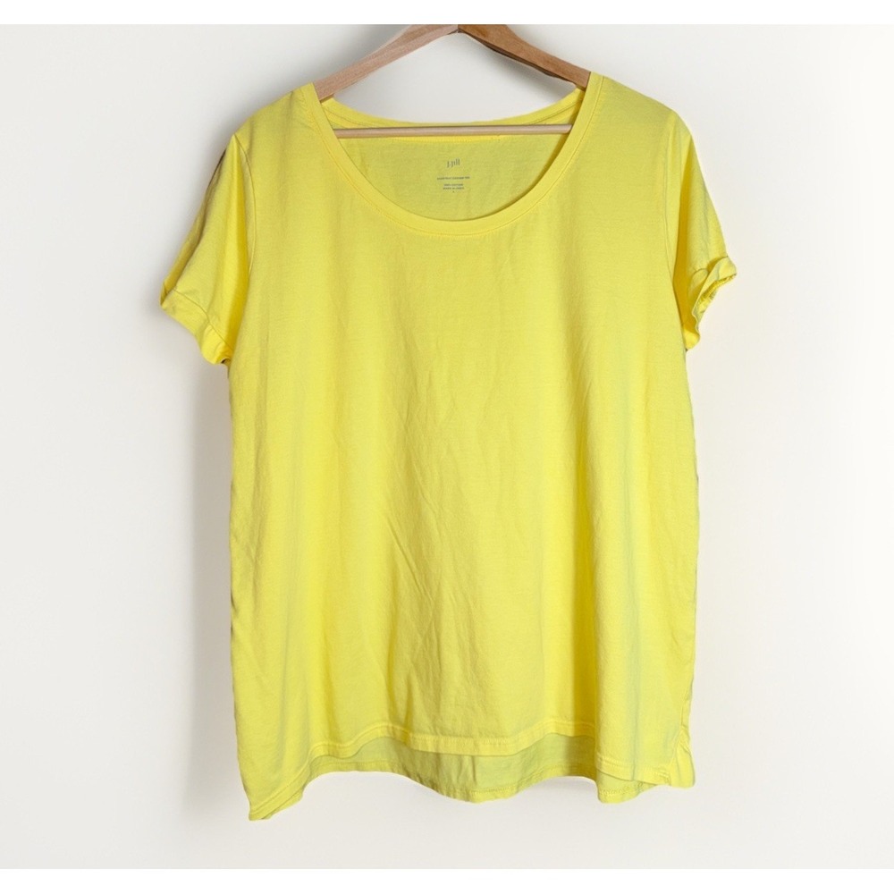 J. Jill Everyday Cotton Tee Size Large 100% Cotton Round Neck